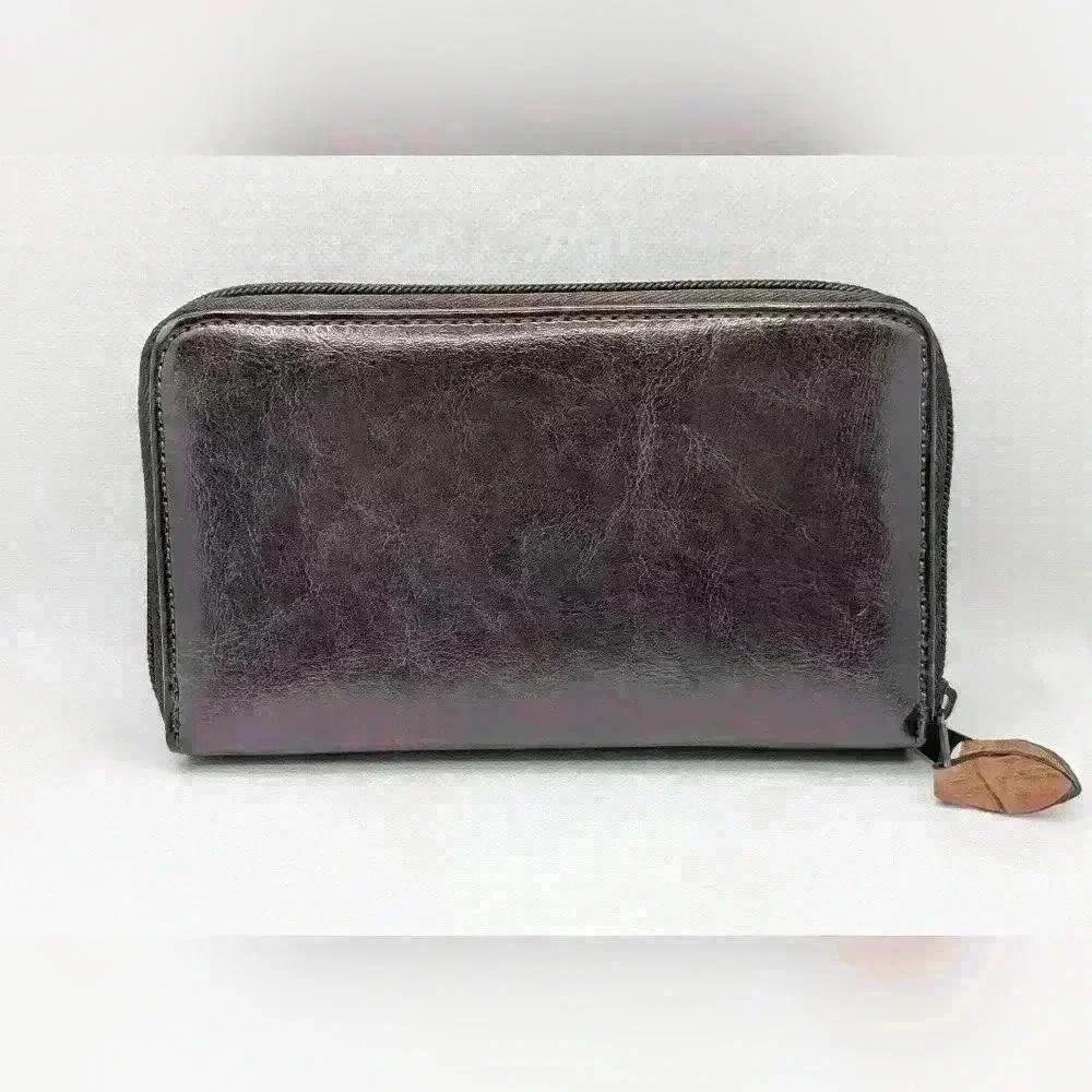 Dark Brown Leather Wallet Multiple Compartments Bellerose